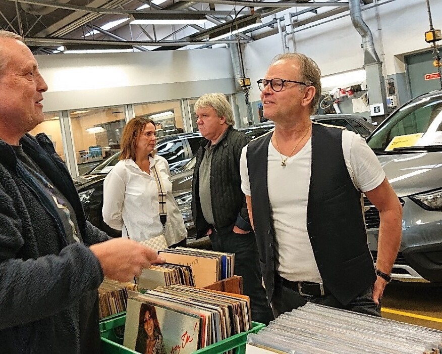 Arrangør Finn Friis ved en tidligere plademesse på Bilhuset. Arkivfoto: Fjodor Pedersen.