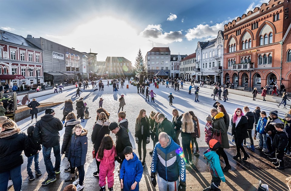 Danmarks største udendørs skøjtebane på 1.500 kvm. Arkivfoto: Torben Meyer.