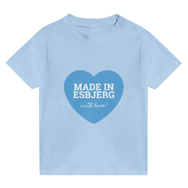 Klassisk baby t-shirt med rund hals – Made in Esbjerg