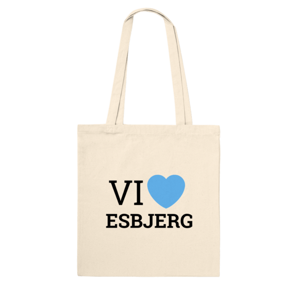 Klassisk mulepose med Esbjerg-print