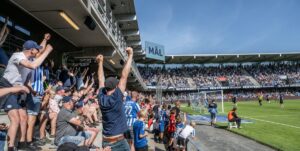 Fodboldkamp på Blue Water Arena, 2023. Foto: Torben Meyer, Esbjerg Kommune.