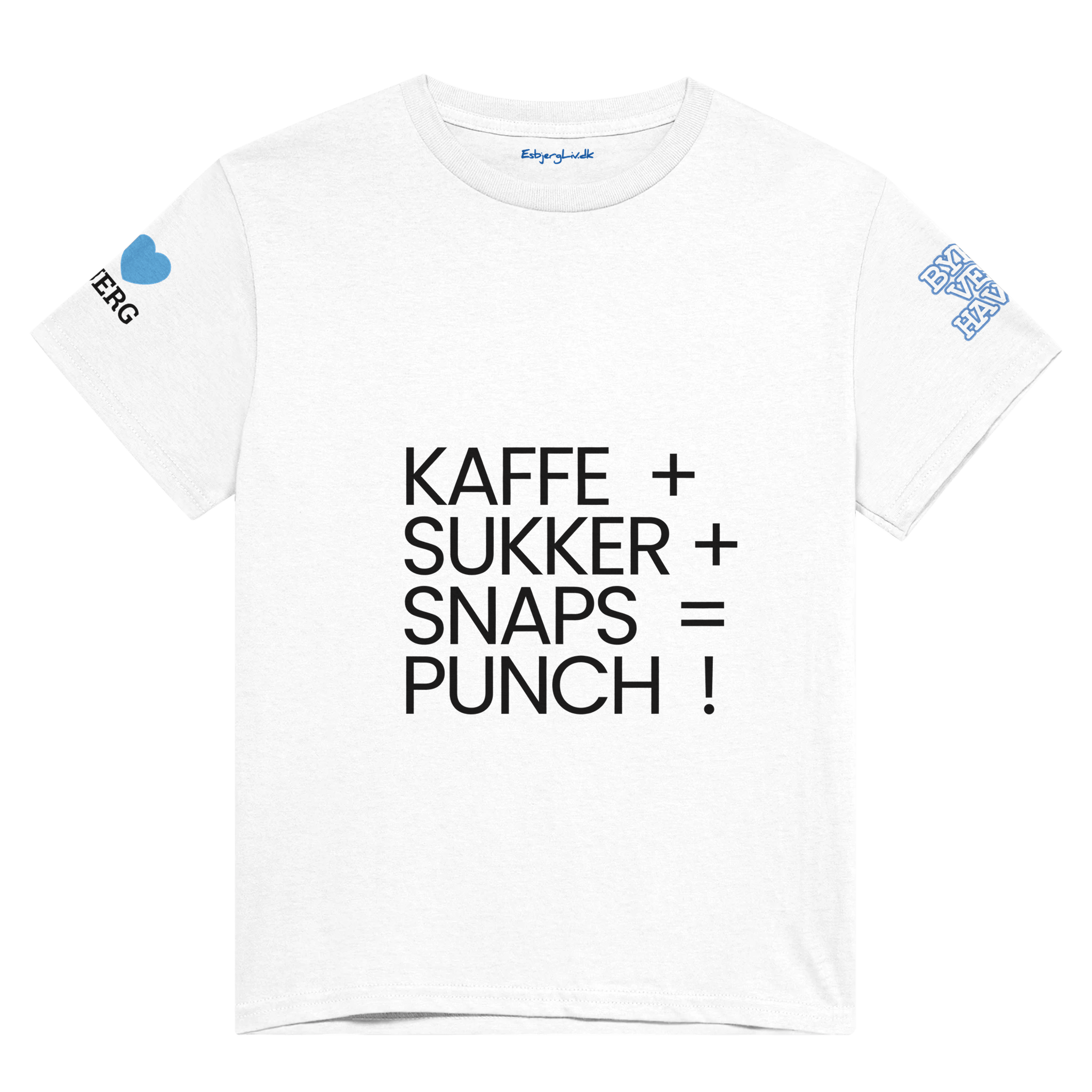 Tungvægts unisex t-shirt med rund hals