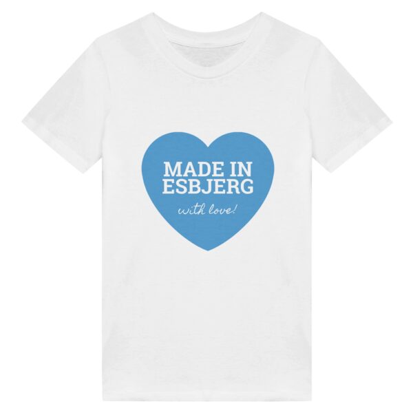 Økologisk t-shirt med rund hals til børn – Made in Esbjerg