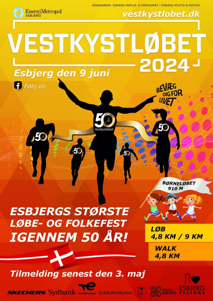 Årets plakat for Vestkystløbet 2024.