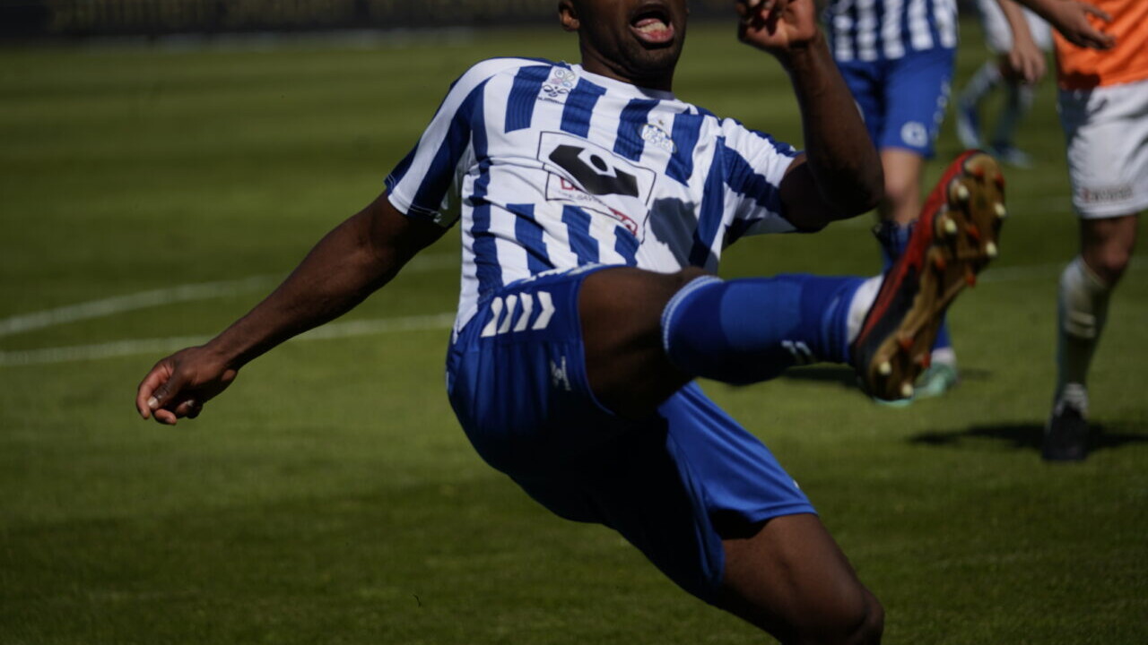 Steven Simpson var en af de mest iøjefaldende EfB'ere i dagens kamp. Foto: Fjodor Pedersen.