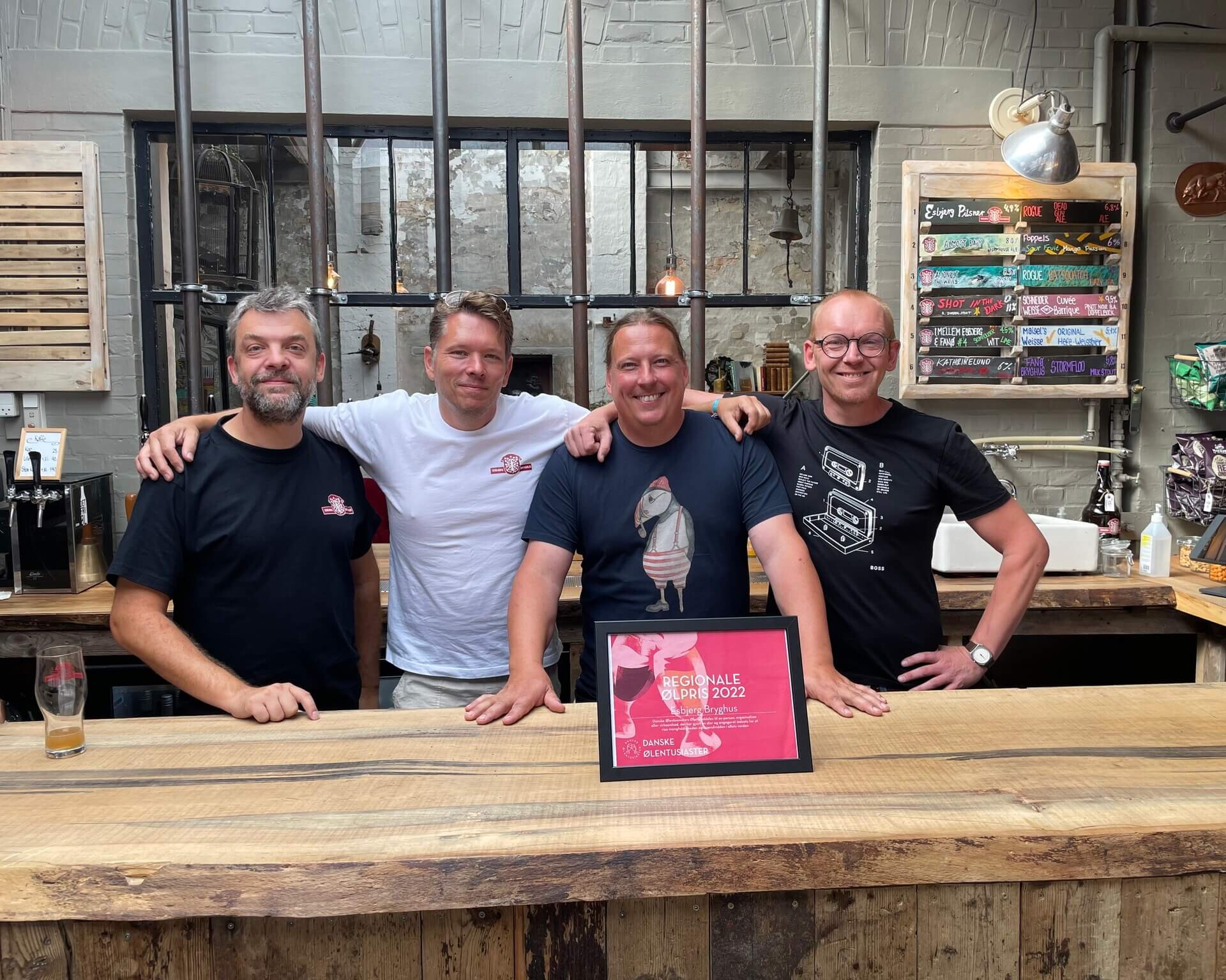 Mikkel Ammitzbøll, Carsten Nielsen, Michael Madsen og Lars Glindemann, Esbjerg Bryghus.