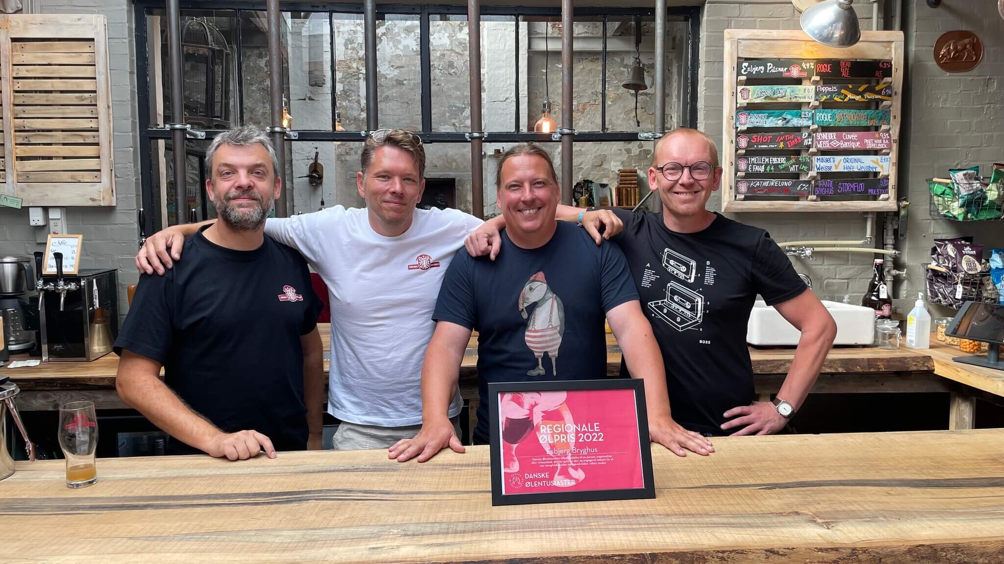 Mikkel Ammitzbøll, Carsten Nielsen, Michael Madsen og Lars Glindemann, Esbjerg Bryghus.