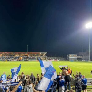 Glade esbjergensere i Roskilde. Arkivfoto: Nordbastionen.