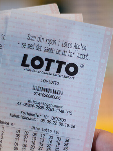 Lotto-kuponer fra Danske Spil. Pressefoto.