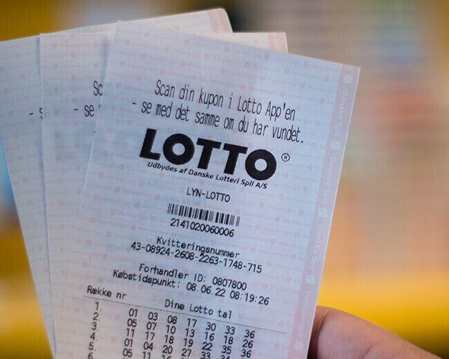 Lotto-kuponer fra Danske Spil. Pressefoto.