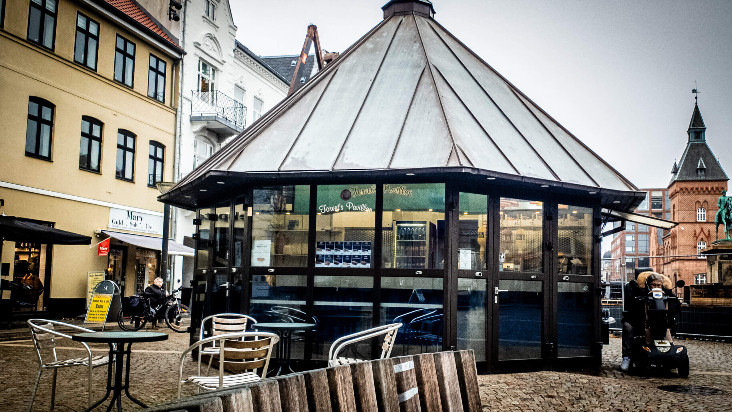 Torvets Pavillon har formelt adresse på Kongensgade 31. Foto: Fjodor Pedersen.