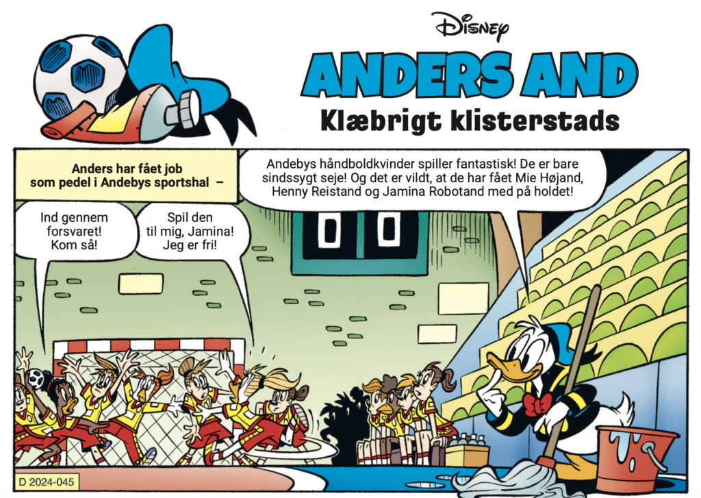 Anders And & Co. håndbold-speical. Foto: Story House Egmont/Disney.