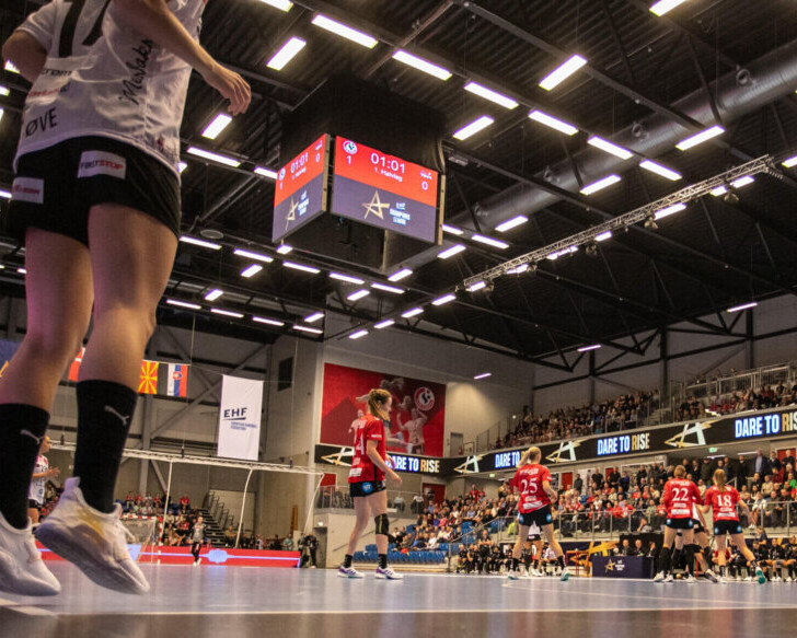 Team Esbjerg i Champions League-kamp. Arkivfoto: Johnny Tauman.