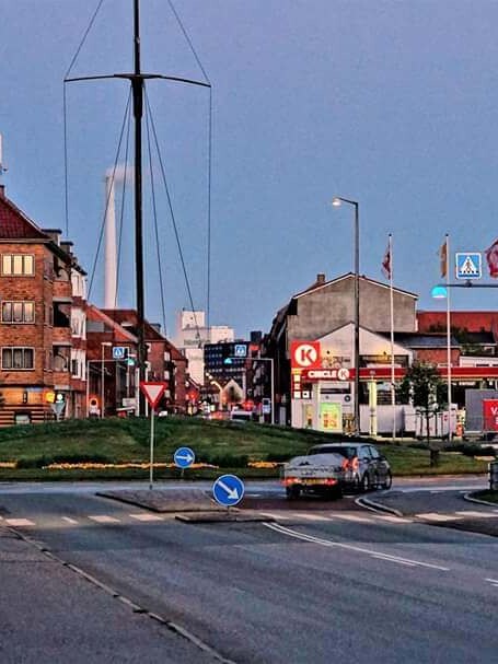 Rundkørslen, Strandby Plads. Arkivfoto: Fjodor Pedersen.