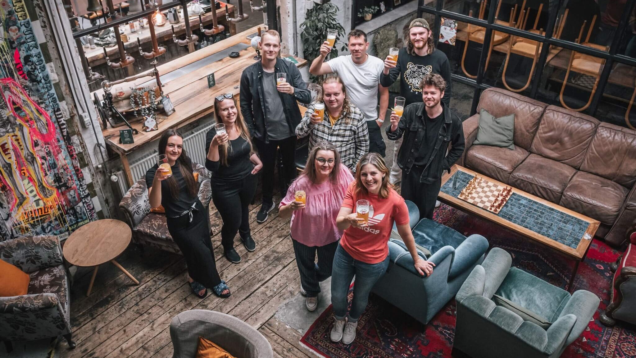 Personale på Esbjerg Bryghus. Arkivfoto: 10fingers.dk.