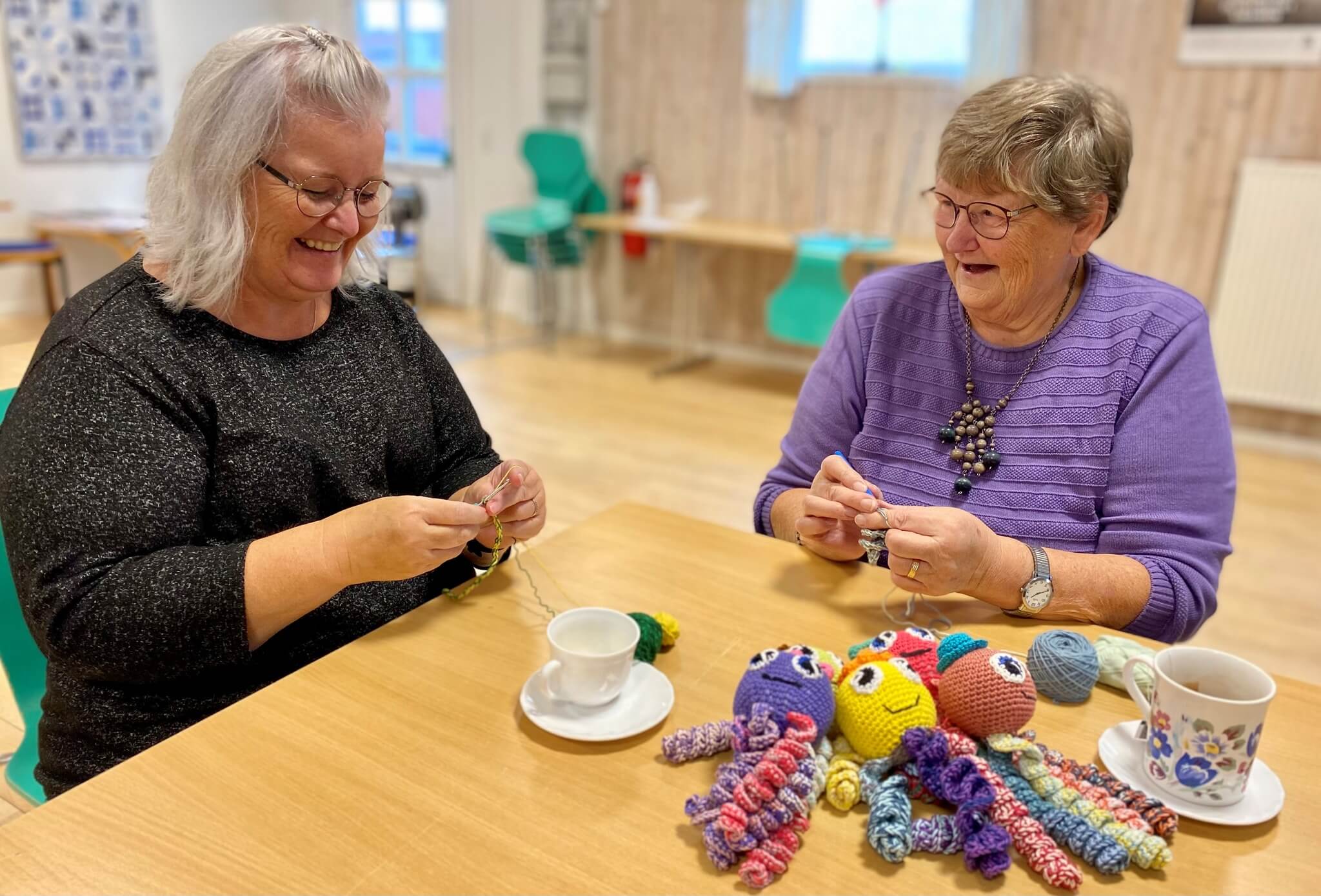 Anette Olesen og Karen Therkildsen er nørklere. Privatfoto.