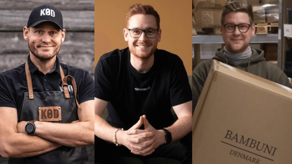 Jonas Muff fra Kødriget, Jacob Nielsen fra Ejendrøm og Asger Kragh fra Bambuni. Fotos: PR.