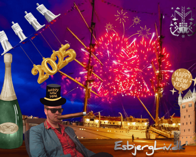 Redaktør Fjodor Pedersen, EsbjergLiv.dk. Nytårscollage. Foto fra The Tall Ships Races 2022: Valery Vasilevskiy.