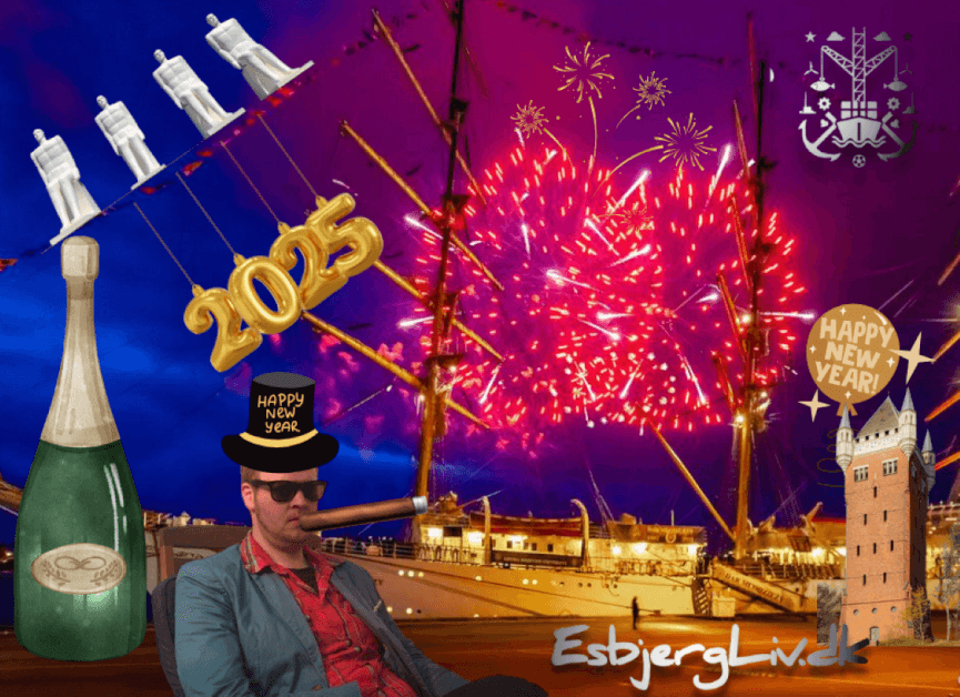 Redaktør Fjodor Pedersen, EsbjergLiv.dk. Nytårscollage. Foto fra The Tall Ships Races 2022: Valery Vasilevskiy.