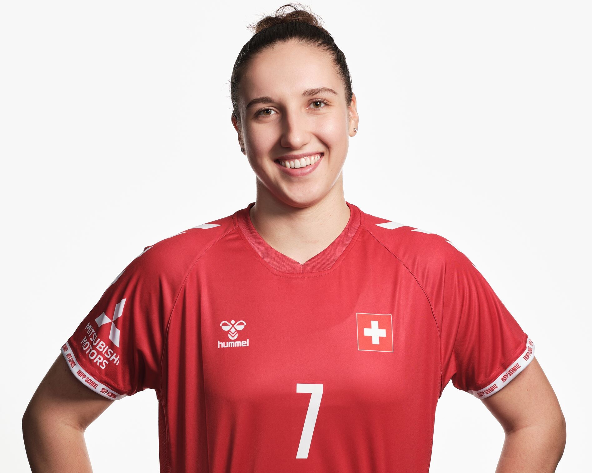 Tabea Schmid er kommende Team Esbjerg-spiller. Pressefoto: Det schweiziske håndboldforbund.