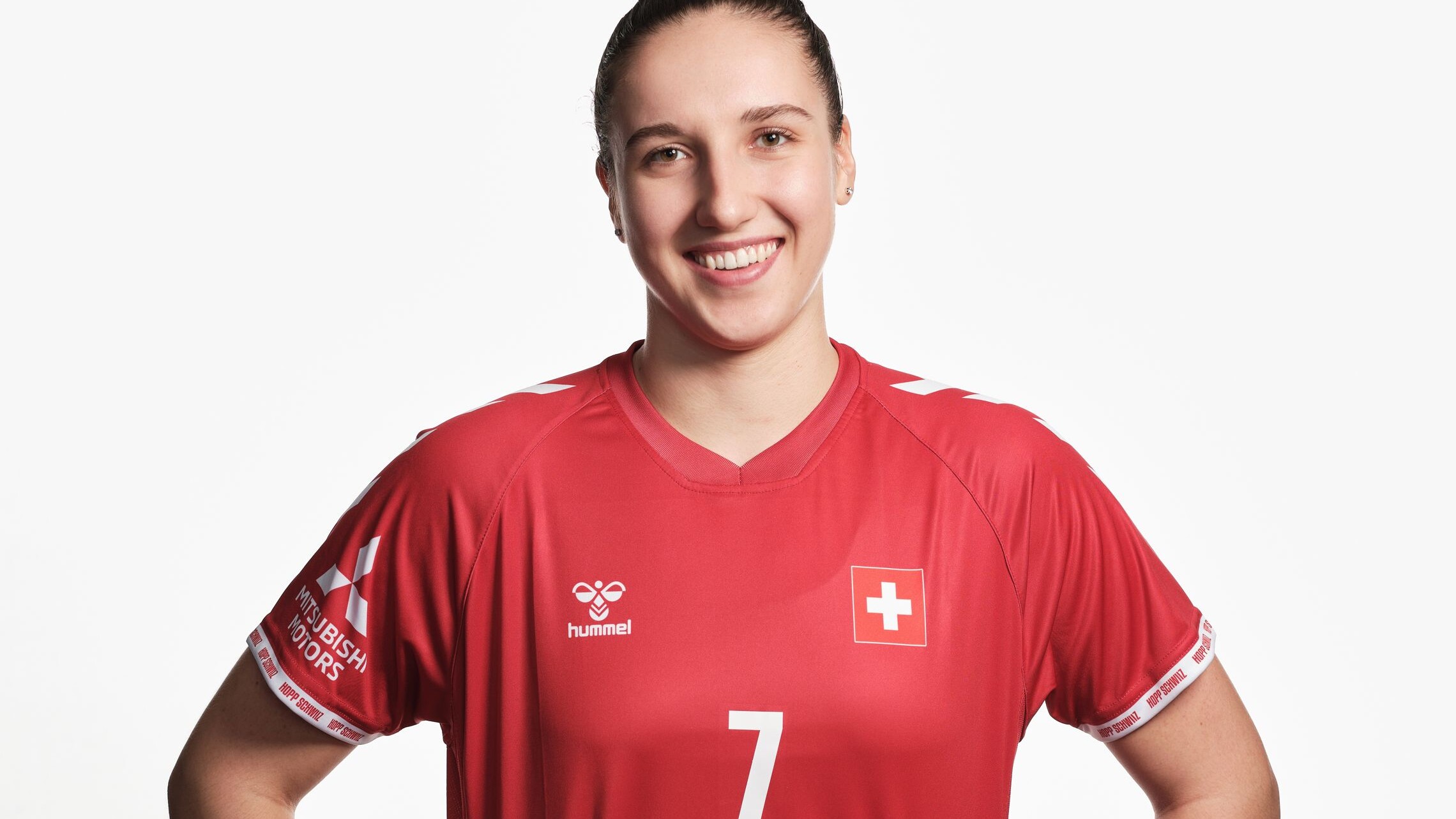Tabea Schmid er kommende Team Esbjerg-spiller. Pressefoto: Det schweiziske håndboldforbund.