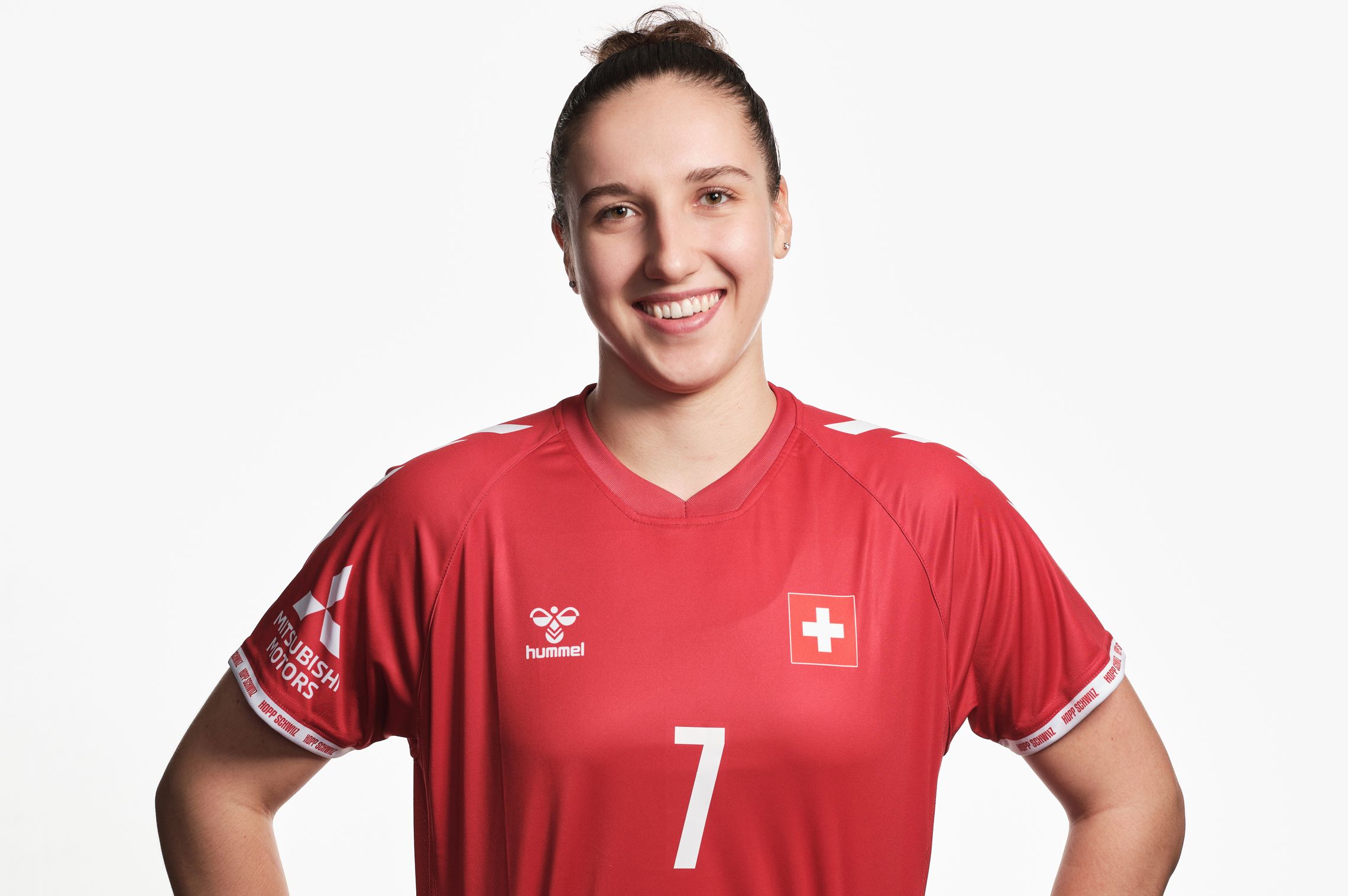 Tabea Schmid er kommende Team Esbjerg-spiller. Pressefoto: Det schweiziske håndboldforbund.
