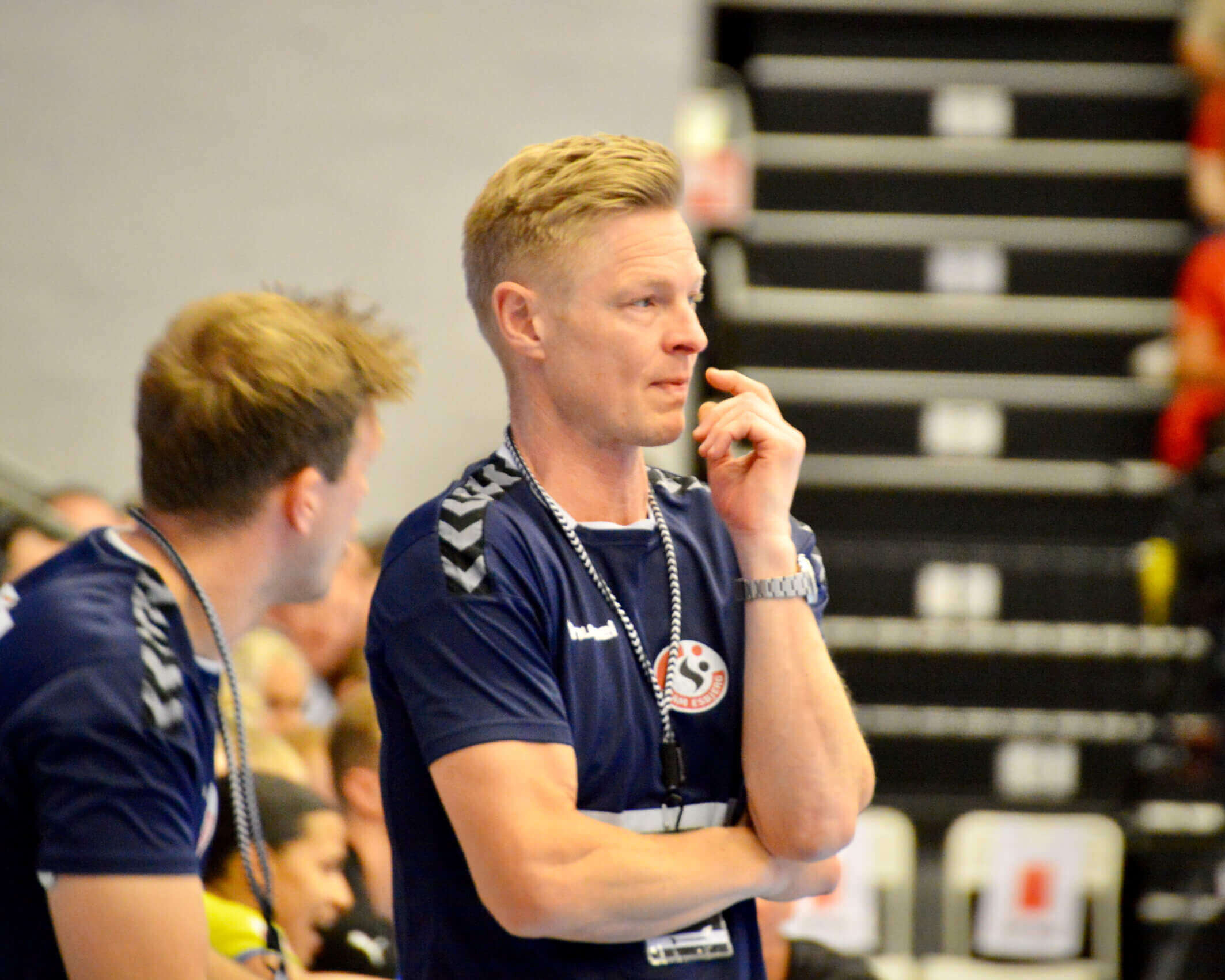 Jesper Jensen under en af sine sidste kampe i spidsen for Team Esbjerg. Arkivfoto: Bilal Husain.
