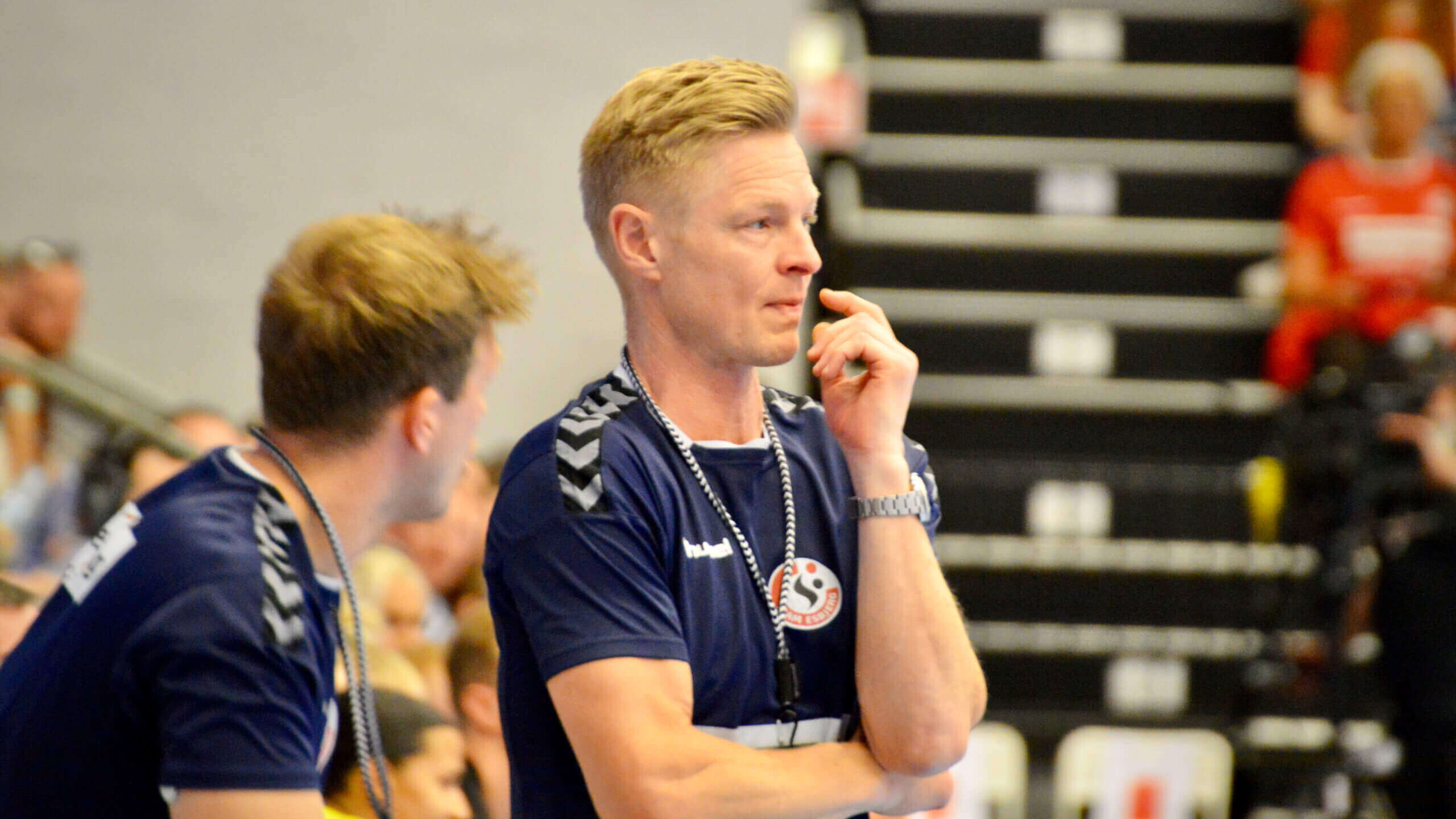 Jesper Jensen under en af sine sidste kampe i spidsen for Team Esbjerg. Arkivfoto: Bilal Husain.