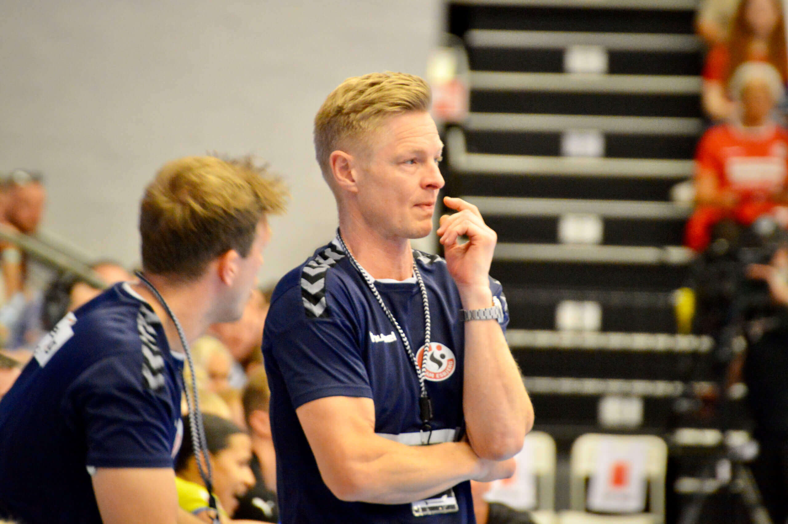 Jesper Jensen under en af sine sidste kampe i spidsen for Team Esbjerg. Arkivfoto: Bilal Husain.
