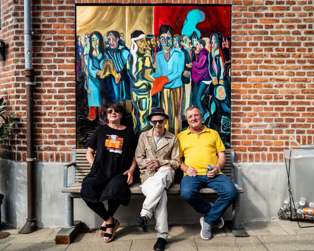 Eva Merz, kunstner Henrik Constantin og Ralph Quitzau. Arkivfoto: Fjodor Pedersen.