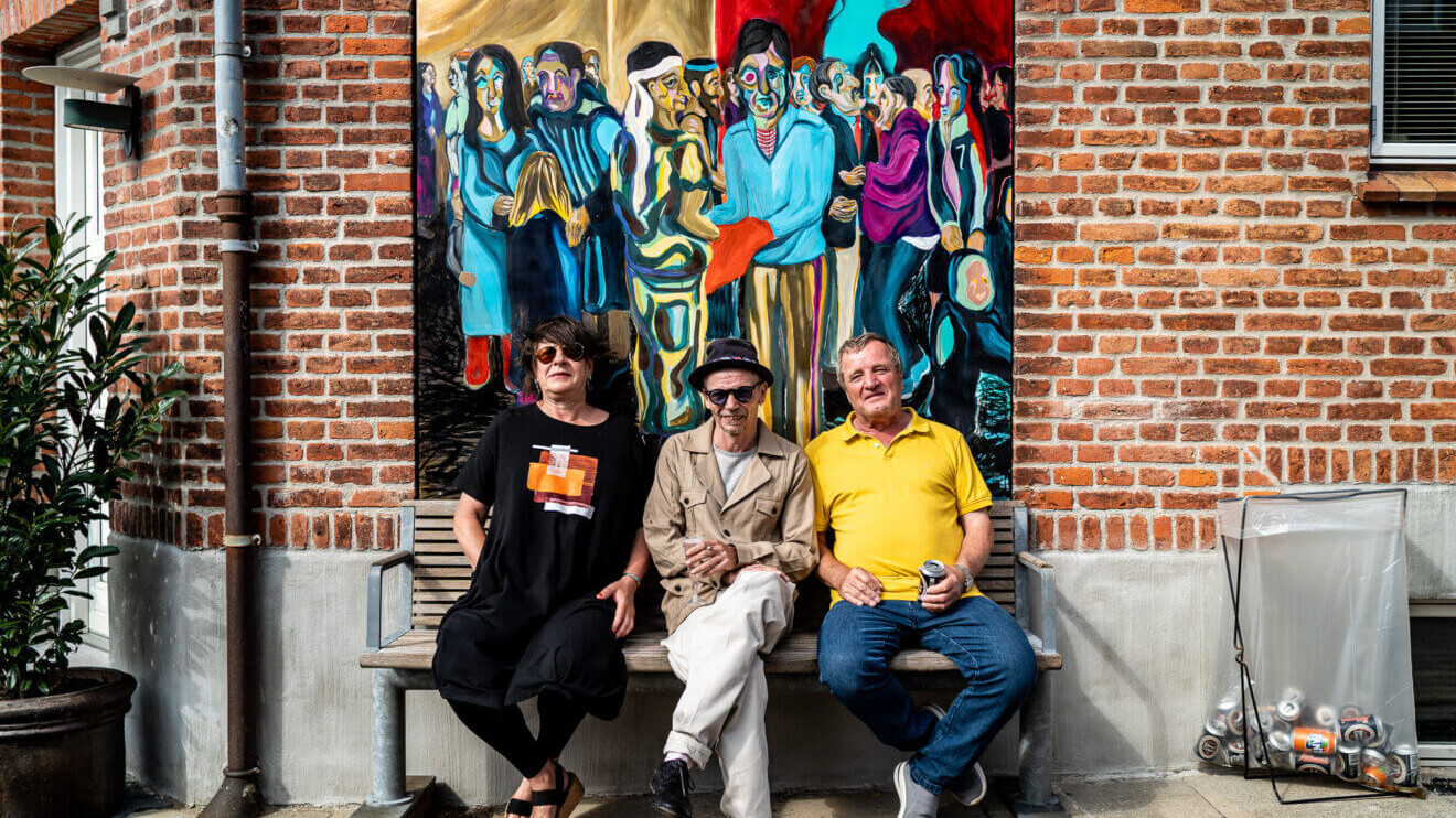 Eva Merz, kunstner Henrik Constantin og Ralph Quitzau. Arkivfoto: Fjodor Pedersen.