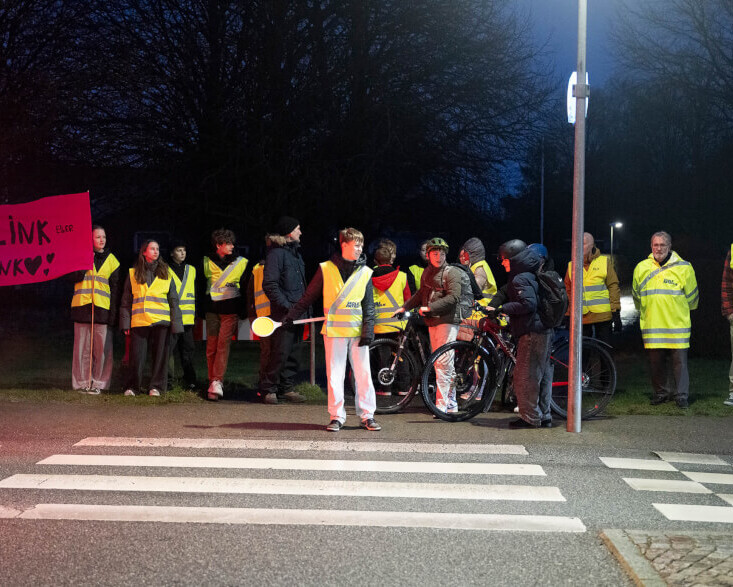 Alle skolepatruljerne var samlet for at være en del af dagens hyldest.