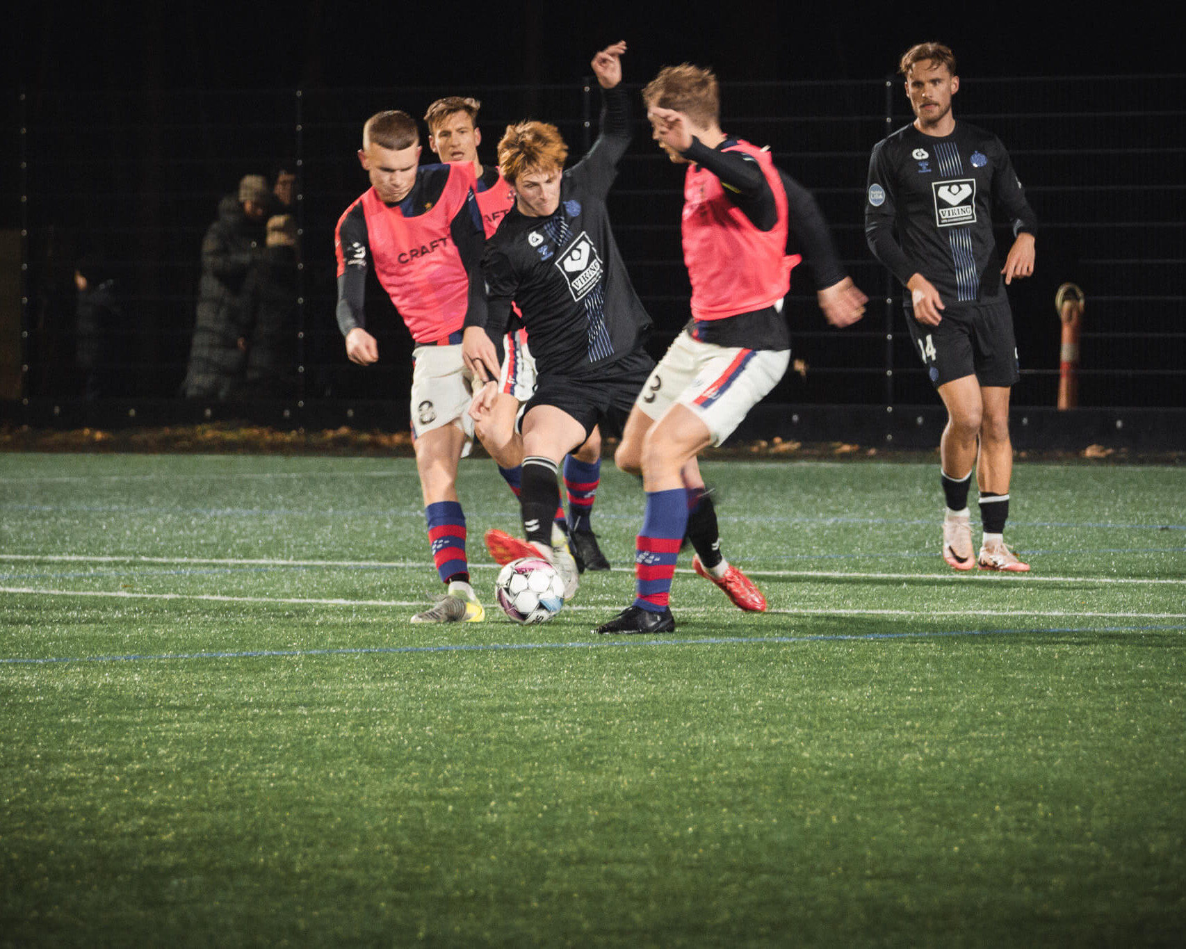 Det lignede en rigtig træningskamp, men EfB så ud til at være klar til premieren lørdag mod Kolding. Foto: Fjodor Pedersen.