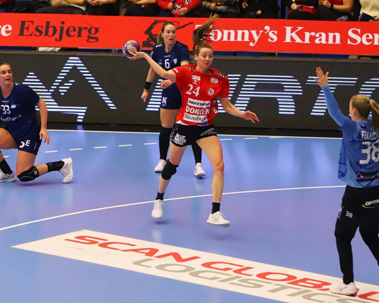 Team Esbjergs Sanna Solberg fik for få bolde på stregen. Foto. Johnny Tauman.