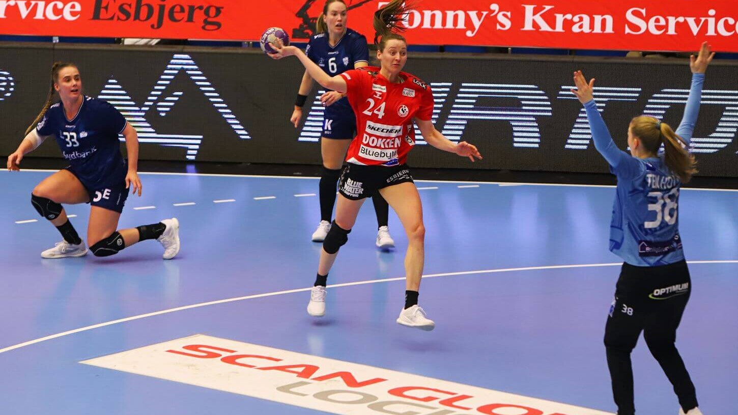 Team Esbjergs Sanna Solberg fik for få bolde på stregen. Foto. Johnny Tauman.