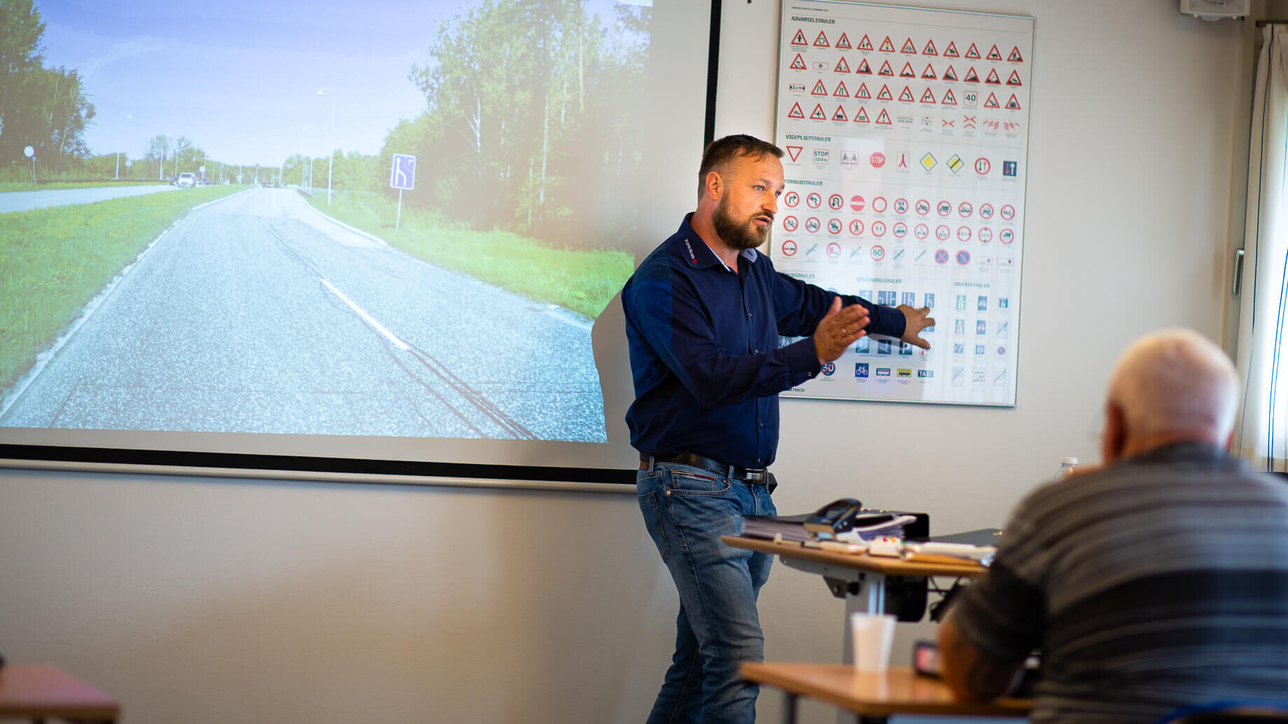 Undervisning på Trafikskolen i Esbjerg. Pressefoto.
