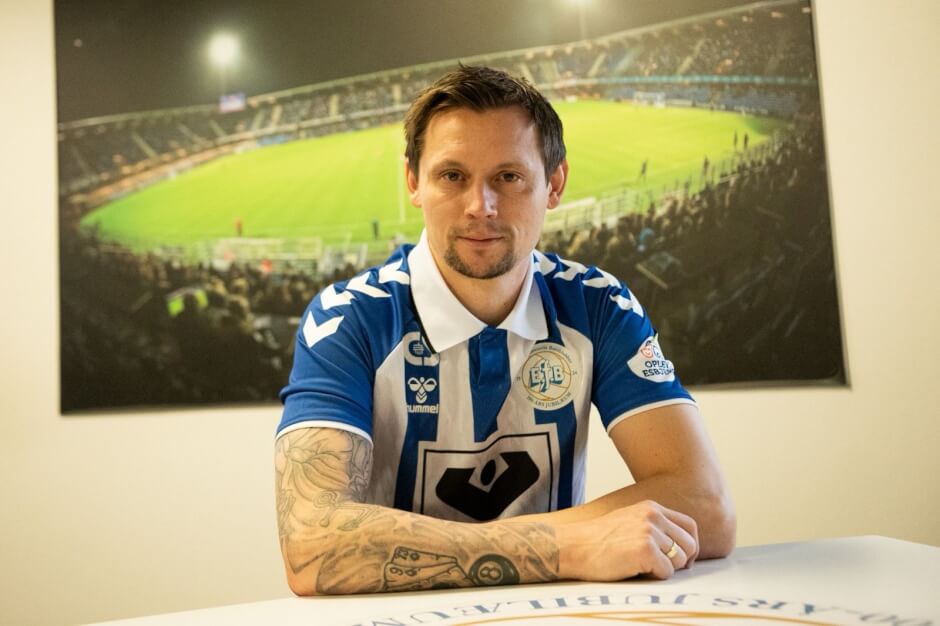 - En uventet mulighed tilbage i fodboldens verden, i min klub, EfB, omgivet af de rette mennesker, med en ung sulten trup. At være spontan og omstillingsparat og jagte det, mange troede, inklusiv mig selv, for at være et overstået kapitel. Jeg ser frem til udfordringerne og det hårde arbejde, som det kommer til at kræve for at komme tilbage, skrev Jakob Ankersen selv på sine sociale profiler i forbindelse med nyheden om comebacket tidligere på måneden. Foto: EfB.