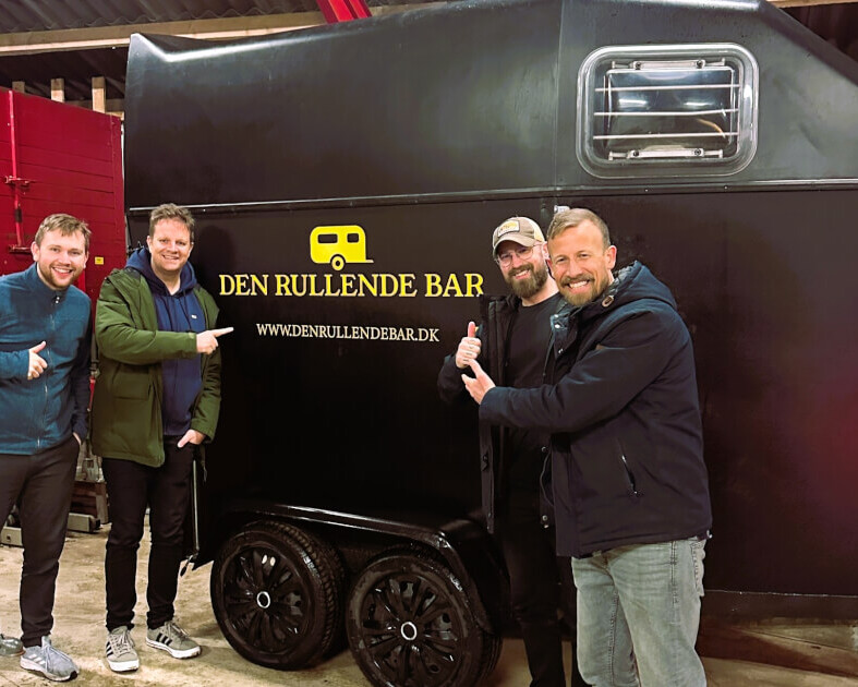 Fra venstre: Andreas Steen Slinkert, Anders Davidsen, Lars og Carsten Prisfeldt. Privatfoto.