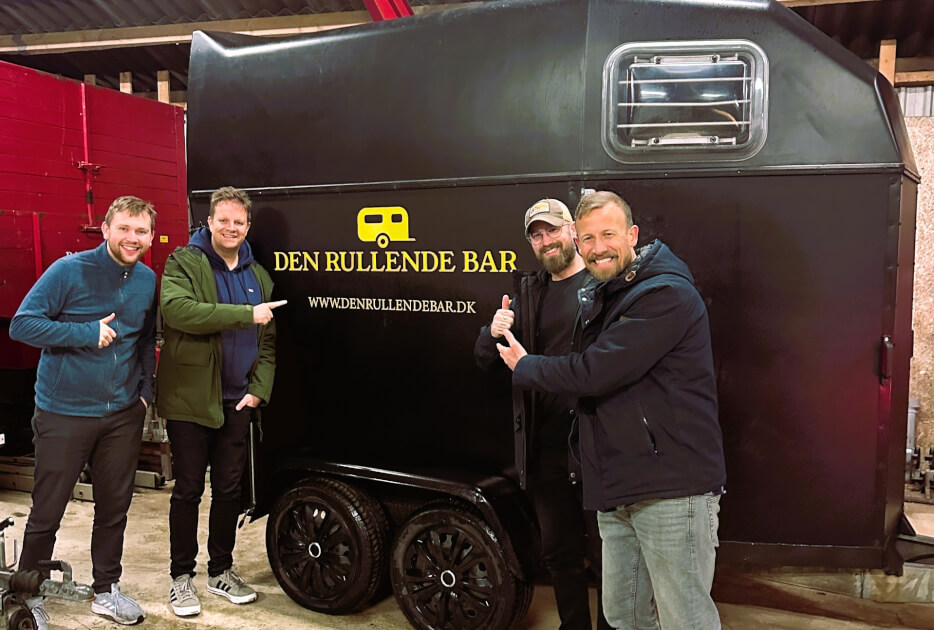 Fra venstre: Andreas Steen Slinkert, Anders Davidsen, Lars og Carsten Prisfeldt. Privatfoto.