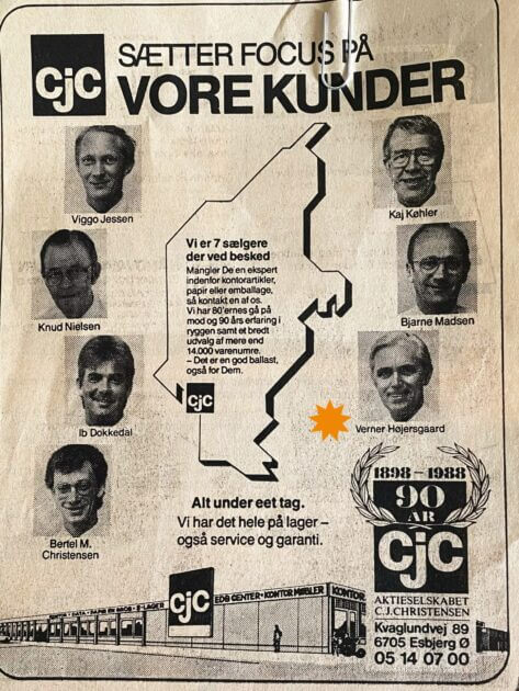 Verner Højersgaard var kørende sælger for CJC. I dag ville der have stået 'key account manager' på visitkortet. Privatfoto.