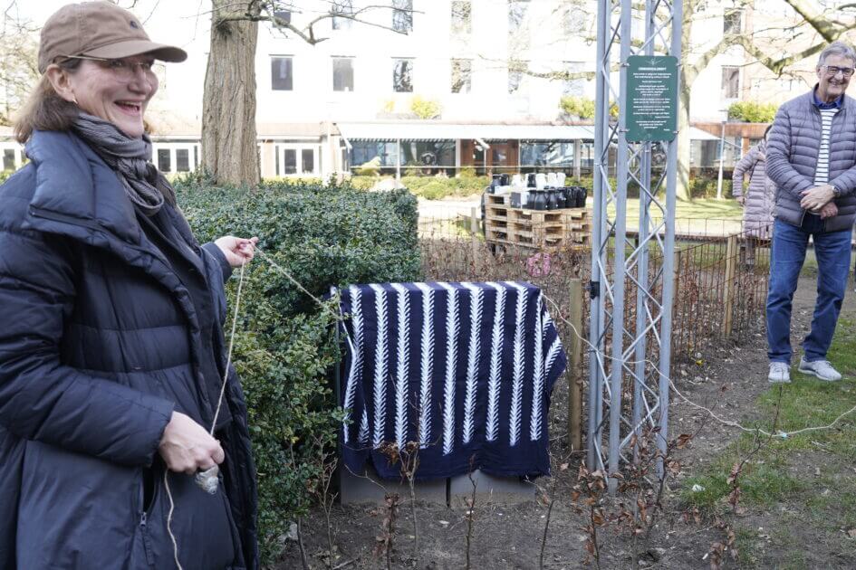 Agnete Brinch i sekunderne inden afsløringen. Foto: Fjodor Pedersen.