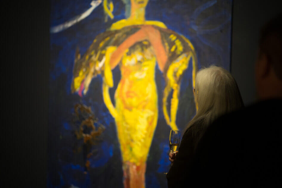 Inge Ellegaard: Billeddomino, Esbjerg Kunstmuseum, fernisering 21. marts 2025. Foto: Fjodor Pedersen.