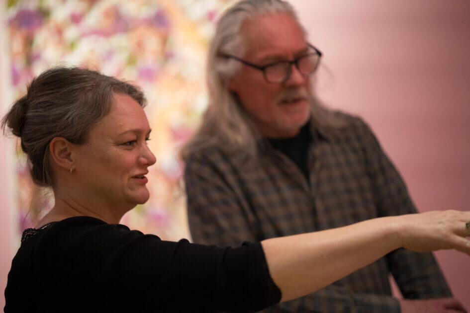 Inge Ellegaard: Billeddomino, Esbjerg Kunstmuseum, fernisering 21. marts 2025. Foto: Fjodor Pedersen.