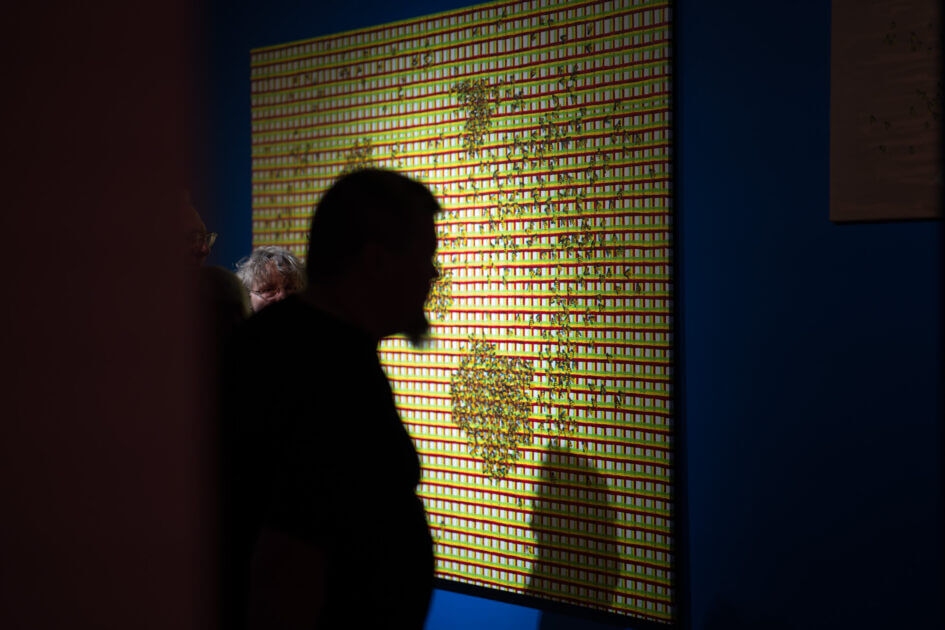 Inge Ellegaard: Billeddomino, Esbjerg Kunstmuseum, fernisering 21. marts 2025. Foto: Fjodor Pedersen.