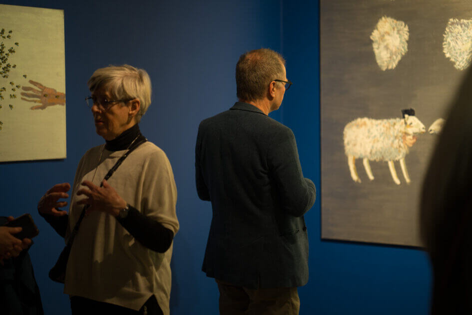 Inge Ellegaard: Billeddomino, Esbjerg Kunstmuseum, fernisering 21. marts 2025. Foto: Fjodor Pedersen.