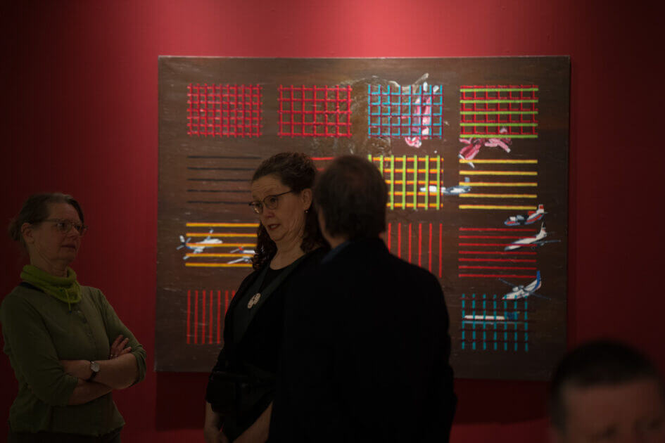 Inge Ellegaard: Billeddomino, Esbjerg Kunstmuseum, fernisering 21. marts 2025. Foto: Fjodor Pedersen.
