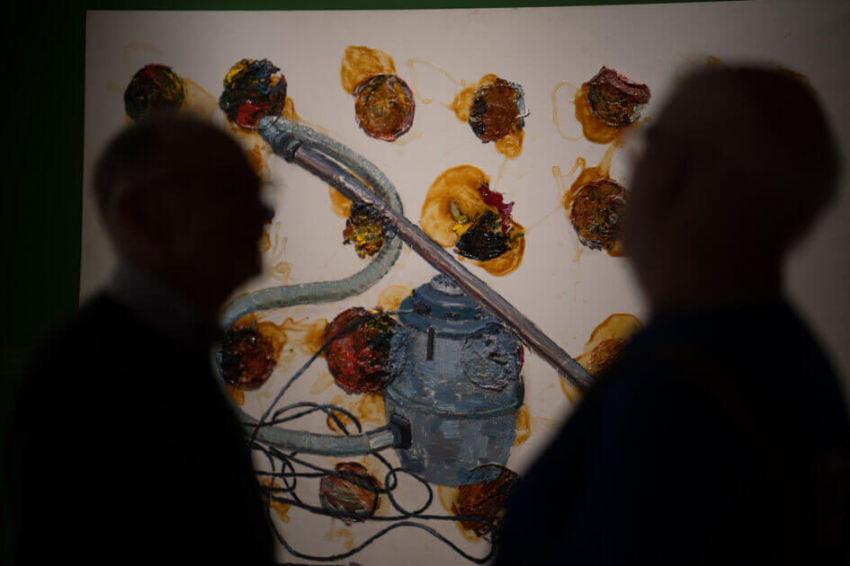 Inge Ellegaard: Billeddomino, Esbjerg Kunstmuseum, fernisering 21. marts 2025. Foto: Fjodor Pedersen.