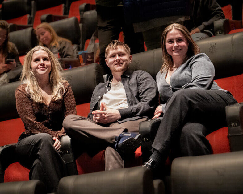 Producer Sophie Eberhard, instruktør og manuskriptforfatter Lasse Gottlieb og produktionsleder Astrid Juul Stenderup. Foto: Fjodor Pedersen.