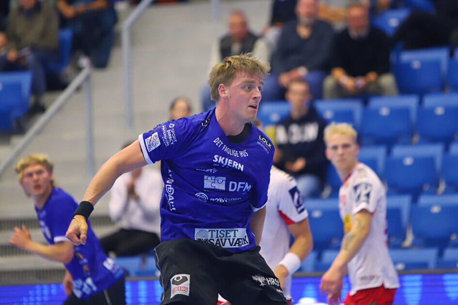 Topscorer Andreas Søgaard, Ribe-Esbjerg HH. Foto: Johnny Tauman.