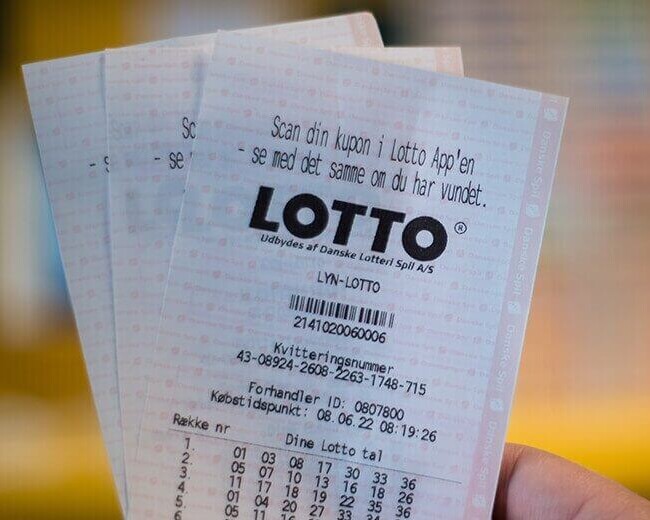 Lotto-kuponer fra Danske Spil. Pressefoto.